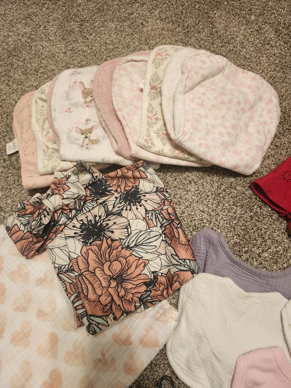 Carter's Pink Elephant Bib and Baby Accessories Set